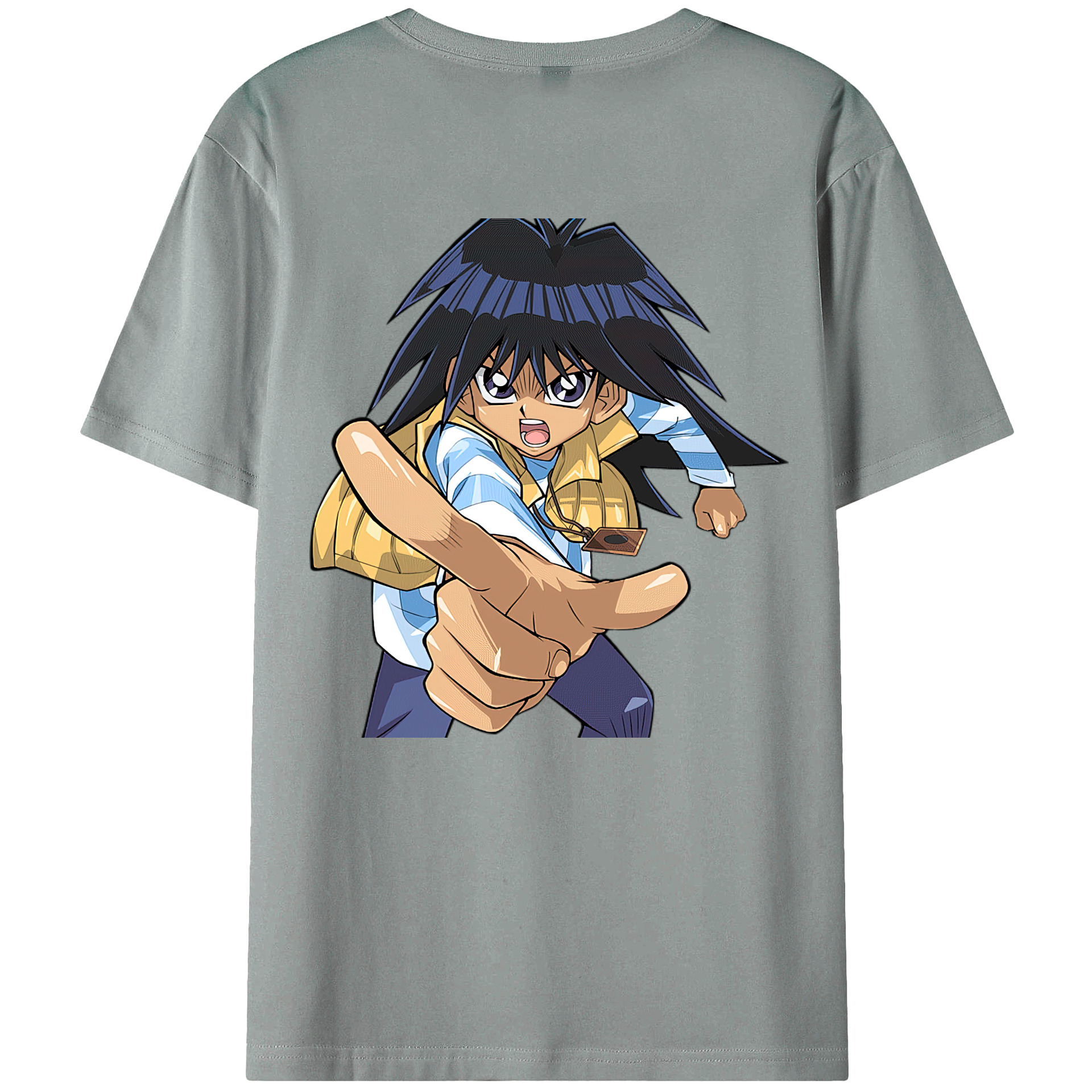 （画像用） 遊☆戯☆王 Yu-Gi-Oh! 綿100％ メンズ半袖Tシャツ（バックプリント） 通気性
